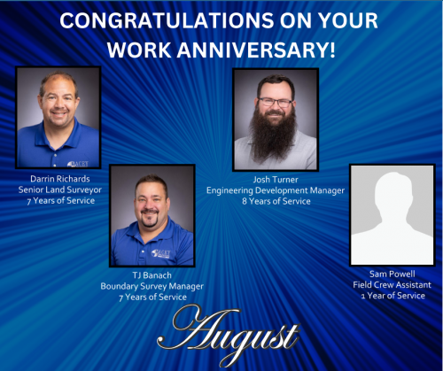 August Work Anniversaries | Racey Engineering